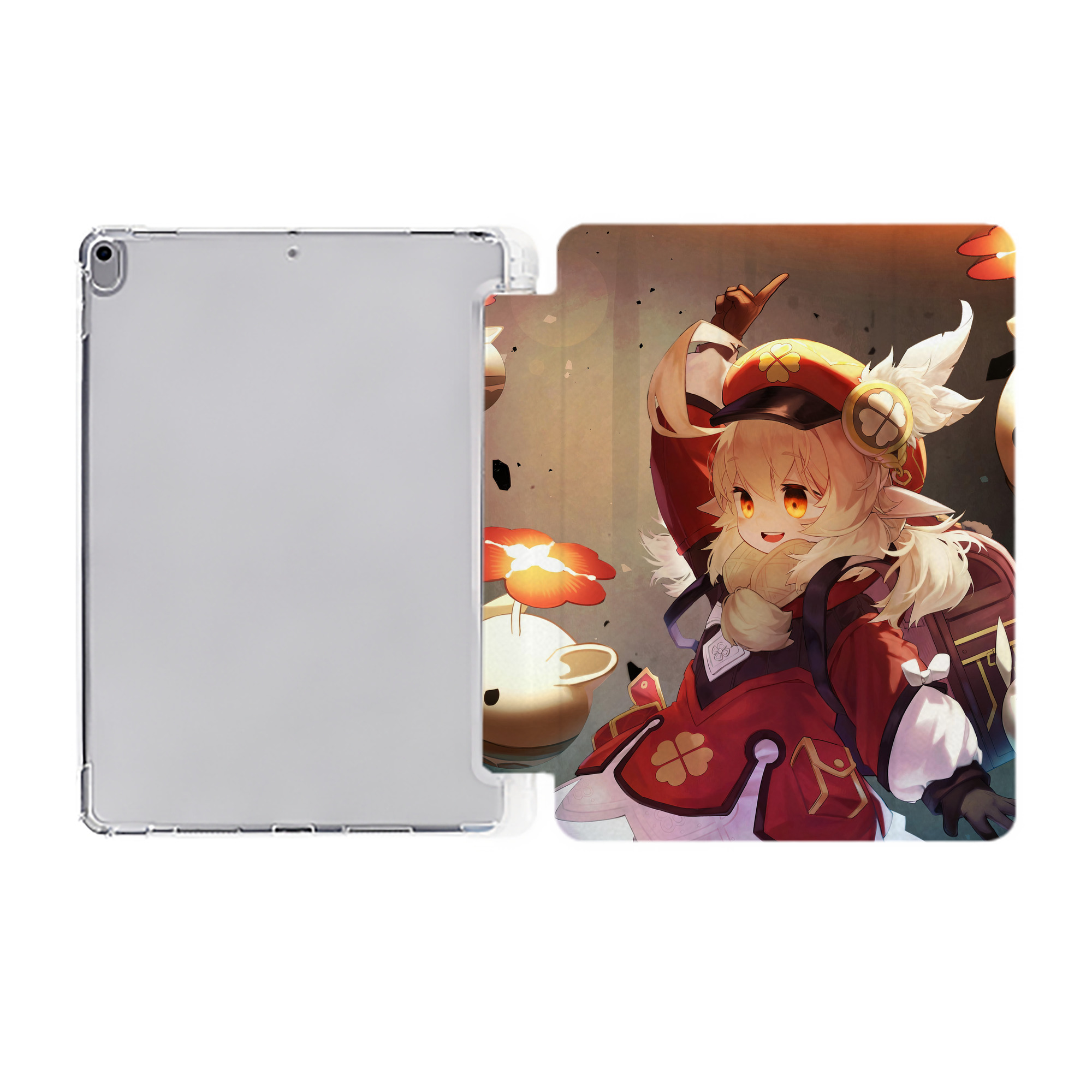 げんし神 genshin IPad ケース ペン収納付き 三つ折りスタンド PUレザー×シリコン 対応機種9.5/10.5/10.9インチ